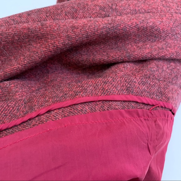 Vintage Style Burgundy Red/Pink/Purple Belted Coat - Picture 10 of 16